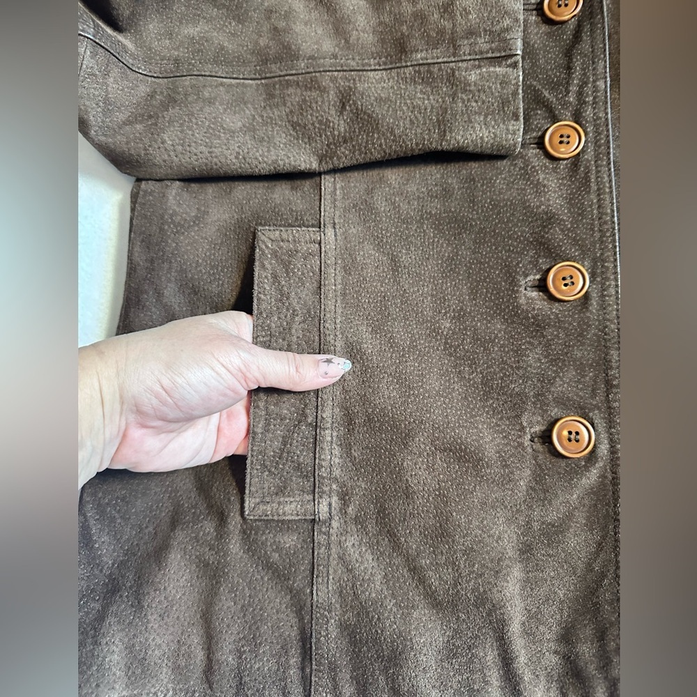 Limited Leather Women’s Brown Leather Jacket Western Button Front Size Large - Picture 2 of 6